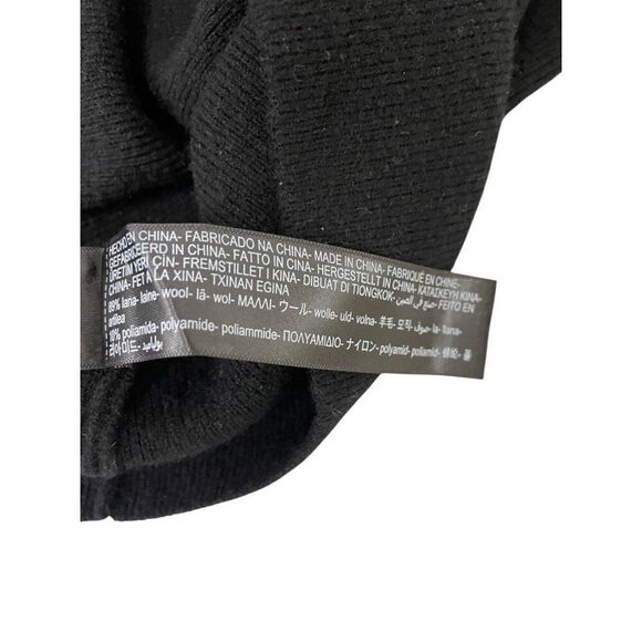 Massimo Dutti Women Mini Pinafore Dress L Black Wool Blend Knit 6657/631 NWT - Picture 10 of 15